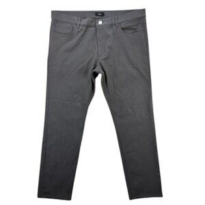 Theory Raffi‎ Neoteric Twill Pants Men’s Gray Slim Fit Stretch Casual Size 38